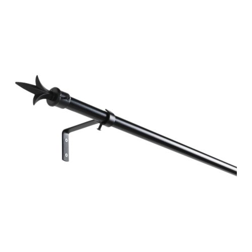 MEDLEY BLACK SCROLL FINIAL CURTAIN ROD SET FROM COLLECTIONS ETC.