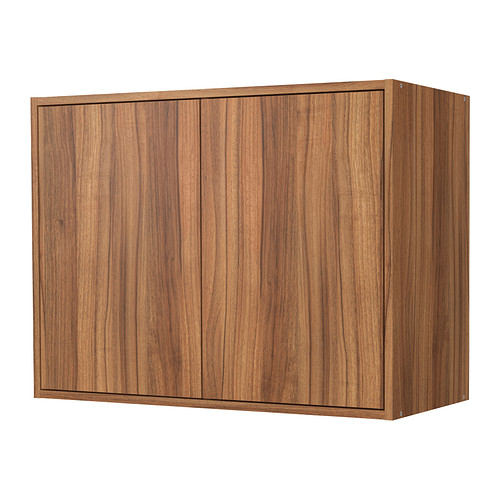 FYNDIG Wall with doors medium brown/wood effect IKEA