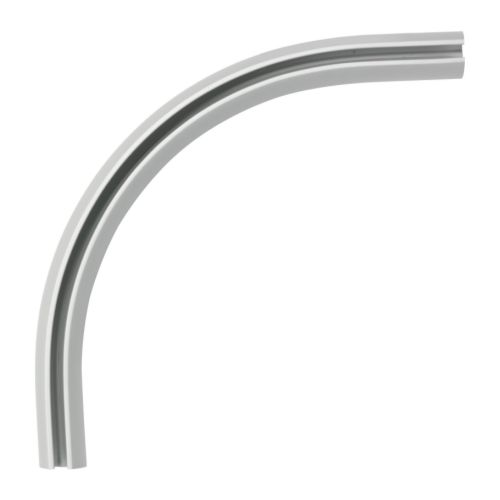 KVARTAL Corner piece, single track IKEA Corner piece for single track rail; makes it possible for curtains to go around corners. 