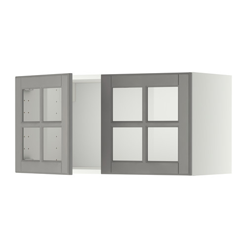 METOD Wandschrank mit 2 Vitrinentüren &gt; Das Grundelement ist stabil ...