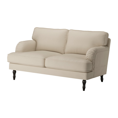 STOCKSUND 2erSofa schwarz, Nolhaga hellbeige IKEA