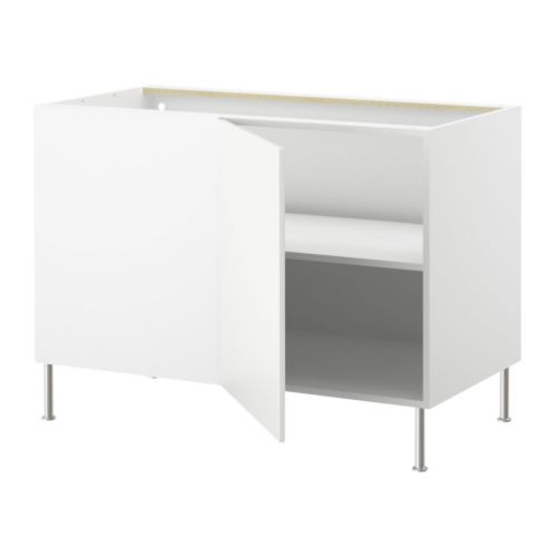 FAKTUM Corner base with shelf Applåd white IKEA