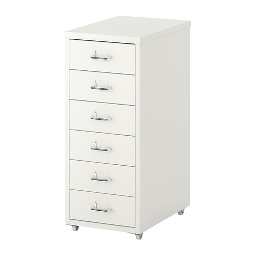 HELMER Drawer unit on castors IKEA Slot for label on each drawer so you can easily keep things organised and find what you are looking for.