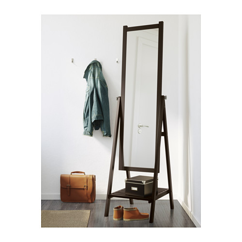 ISFJORDEN Standing mirror blackbrown stain IKEA