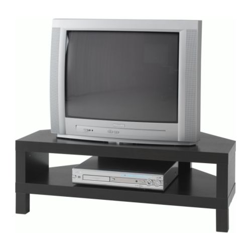 LACK Corner TV bench IKEA Open back; makes cable organising easy. 