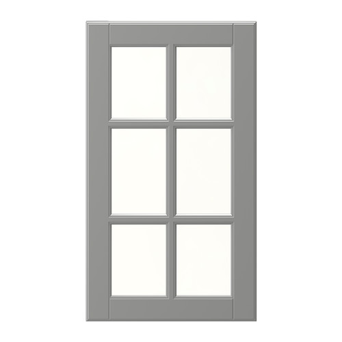 LIDINGÖ Glass door grey, 30x70 cm IKEA