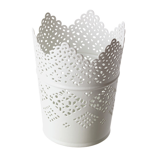 SKURAR Candle holder IKEA The warm light from the candle shines decoratively through the lace pattern on the candle holder.