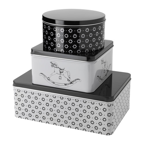 VINTER 2015 Tin with lid, set of 3 IKEA