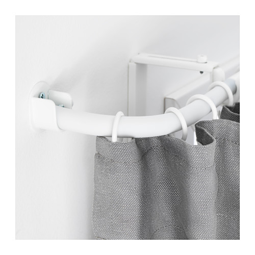 RÄCKA Tringle rideau + raccord d'angle blanc IKEA