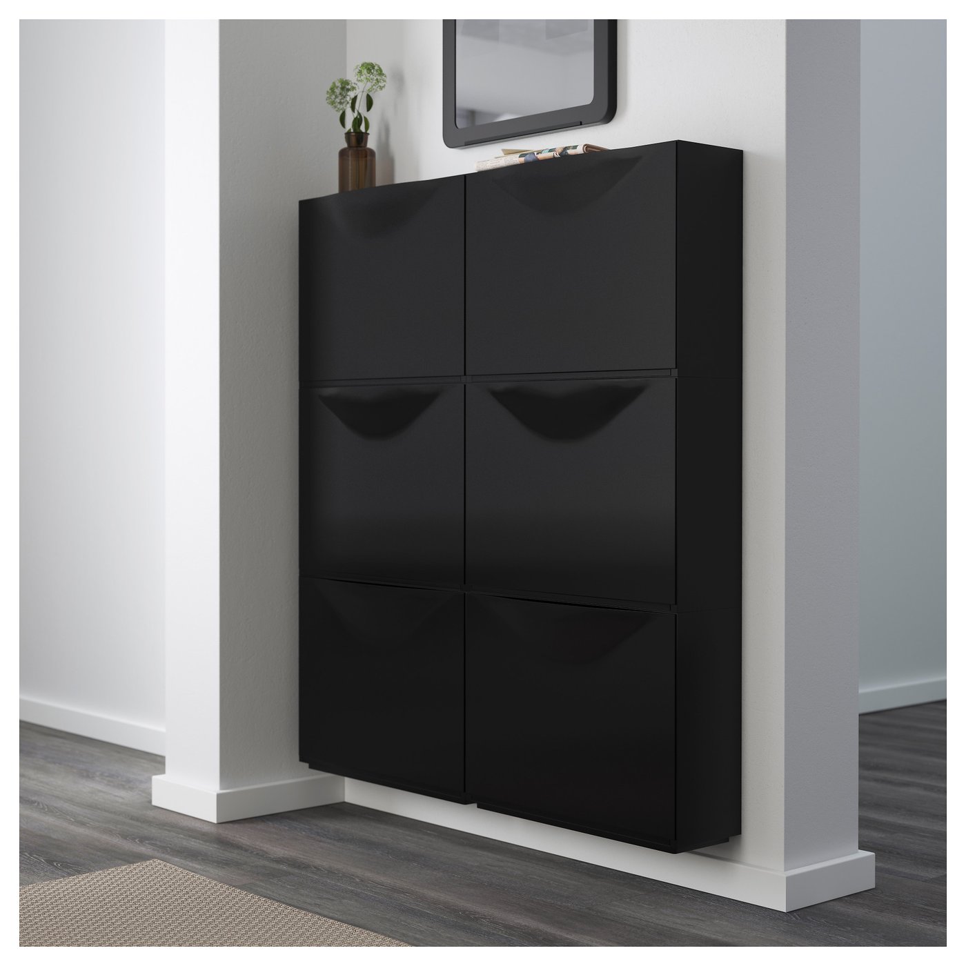TRONES Armoire à chaussures/rangement Noir 51x39 cm IKEA