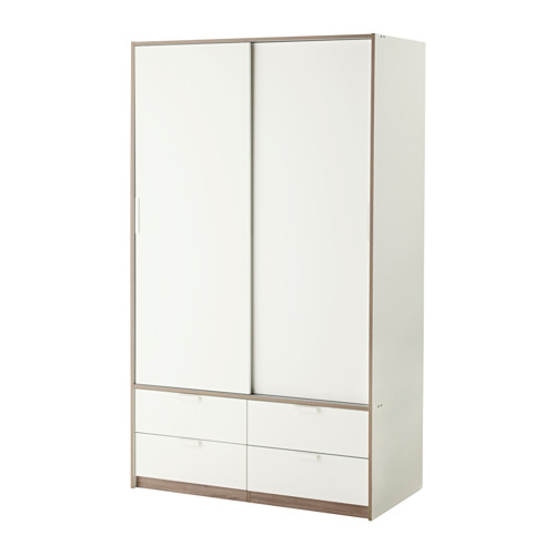 TRYSIL Armoire portes couliss/4tiroirs blanc IKEA