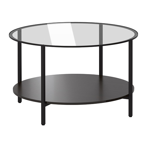 VITTSJÖ Table basse brun noir/verre IKEA
