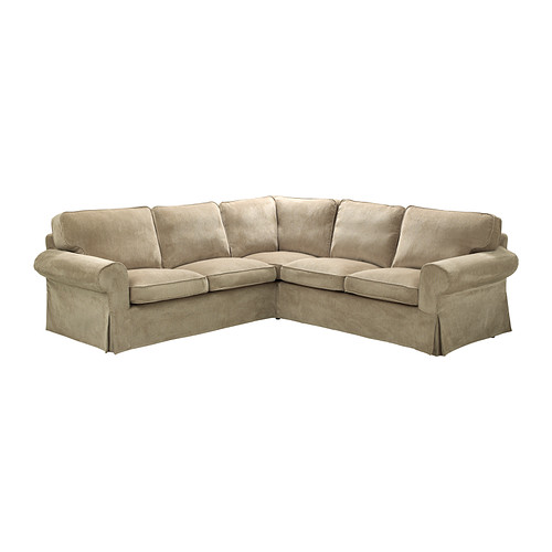 EKTORP Corner sofa 2+2 &nbsp; Easy to keep clean with removable, dry clean only cover. 