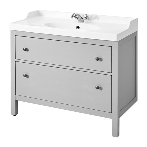 HEMNES / RÄTTVIKEN Sink with 2 drawers gray IKEA