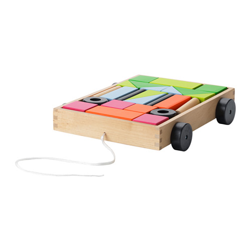 MULA 24 building blocks with wagon IKEA