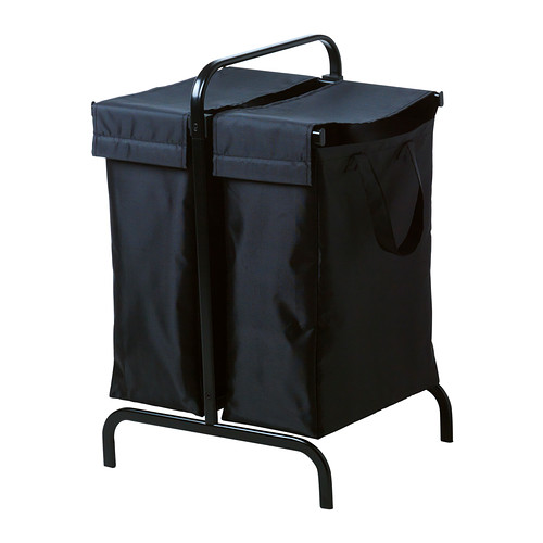 MULIG Laundry bag with stand black IKEA