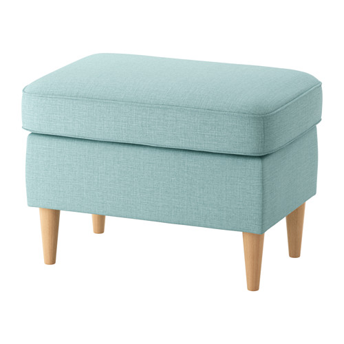 STRANDMON Footstool Skiftebo light turquoise IKEA