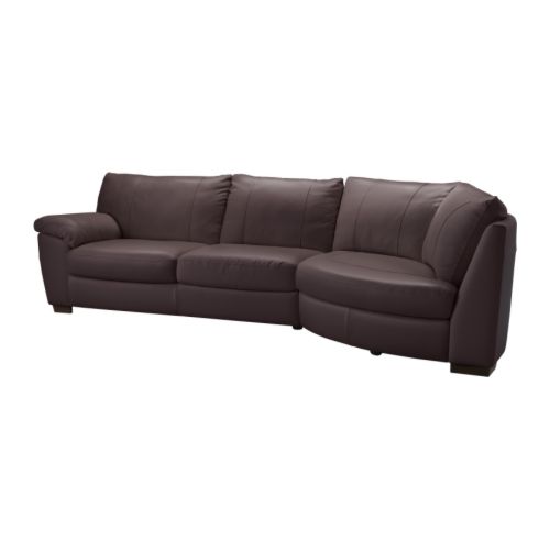VRETA Corner sofa with arm left &nbsp; Soft, hardwearing and easy care leather is practical for families with children. 