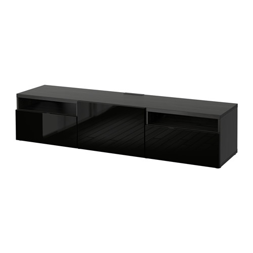 meuble t�l� ikea noir
