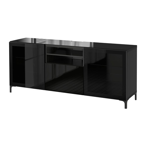 meuble t�l� ikea noir