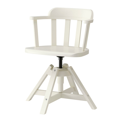 FEODOR Chaise pivotante avec accoudoirs blanc, IKEA