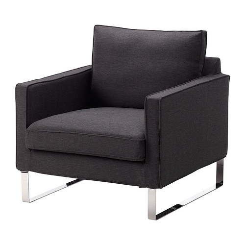 MELLBY Housse fauteuil Dansbo gris foncé IKEA