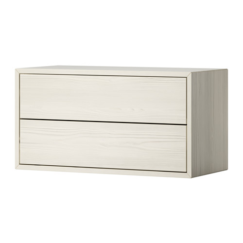 VALJE Wandschrank mit 2 Schubladen - Lärche weiß - IKEA