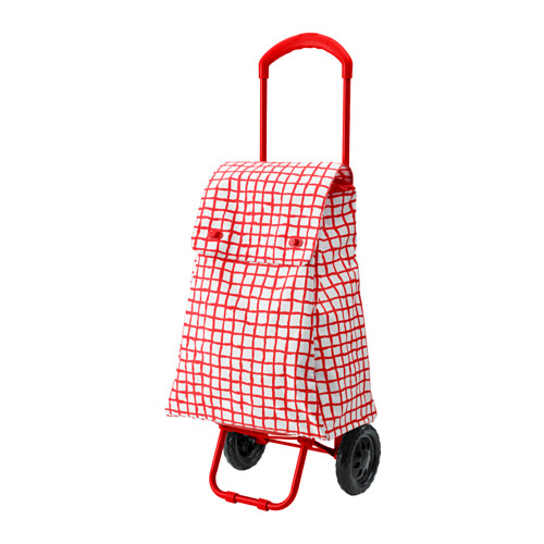 KNALLA Carrello della spesa rosso/bianco IKEA