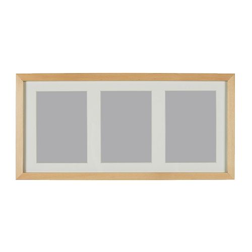 RIBBA Cornice &nbsp; Per 3 immagini di cm 13x18 (5x7") o 1 immagine di cm 50x23 (19 3/4x9"). 