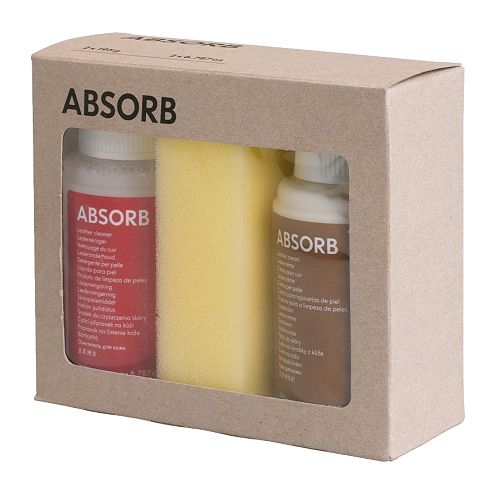 ABSORB Lederpflege-Set  Pflegt, entfernt Flecken und hat eine rückfettende Wirkung zum Schutz des Leders. 