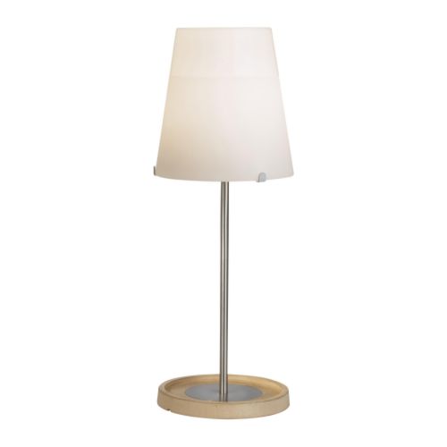 BASISK Tischleuchte, vernickelt, Birke weiß
			                        &nbsp;Höhe: 54 cm Fußdurchmesser: 21 cm Schirmdurchmesser: 22 cm Kabellänge: 1 m 45 cm  