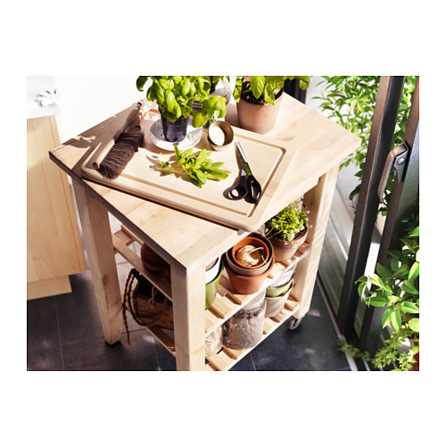 BEKVÄM Servierwagen IKEA Massivholz kann bei Bedarf geschliffen und ...