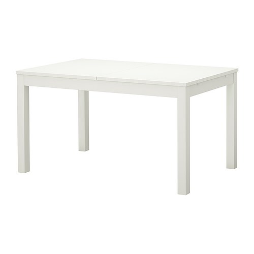 BJURSTA Ausziehtisch Ausziehbarer Esstisch mit 2 Zusatzplatten; bietet ...