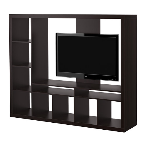 EXPEDIT TV-Möbel  Anordnung des Regals nach Wunsch und Bedarf rechts oder links.  Verstärkte Rückwand für Flachbildfernseher. 