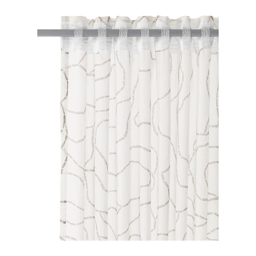 IKEA 2 Gardinenschals Gardinenschal Vorhang Schlaufenschal Gardine weiß