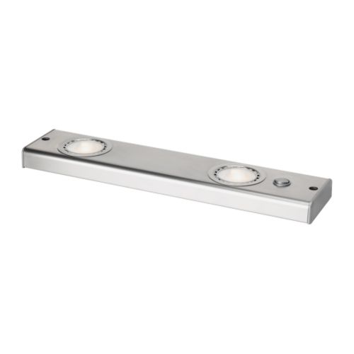 GRUNDTAL Halogen-Arbeitsbeleuchtung  Für gleichmäßiges Licht über der Küchenarbeitsplatte; sinnvoll beim Essenzubereiten etc. 