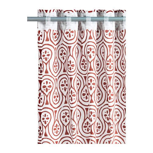 IKEA 2 Gardinenschals Gardinenschal Vorhang Schlaufenschal Gardine rot