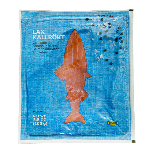 LAX KALLRÖKT Lachs, kaltgeräuchert, gefr.  Räuchern verleiht ein besonderes Aroma und konserviert. 