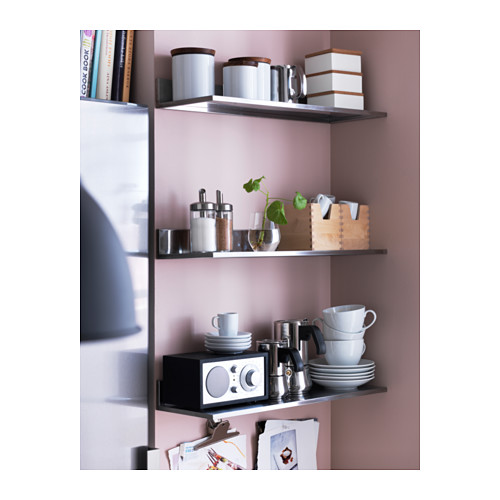 IKEA LIMHAMN Wandregal Edelstahl 60x20 cm Küchenregal Gewürzregal REGAL