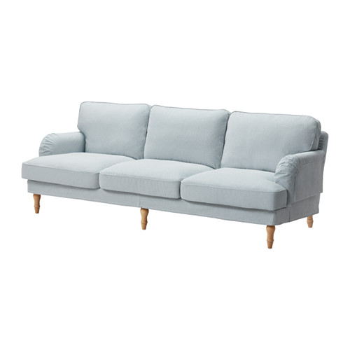 STOCKSUND Bezug 3,5er-Sofa - Remvallen blau/weiß - IKEA