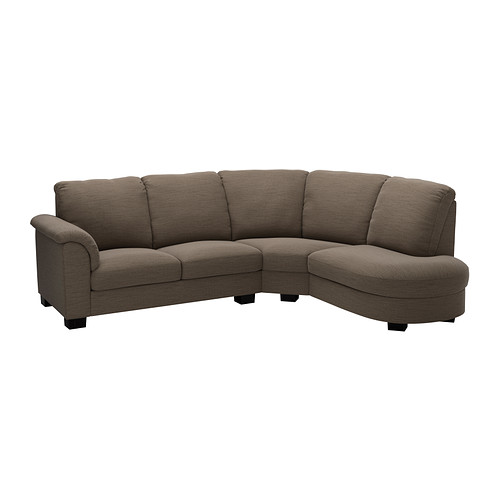 TIDAFORS Ecksofa mit Armlehne links Hensta hellbraun IKEA