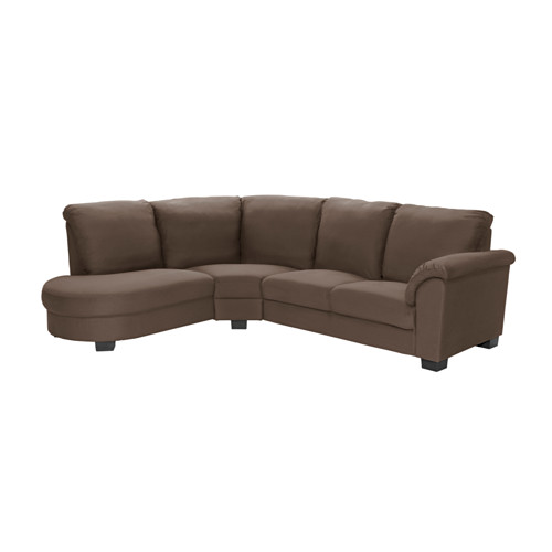 TIDAFORS Ecksofa mit Armlehne rechts - Dansbo mittelbraun ...