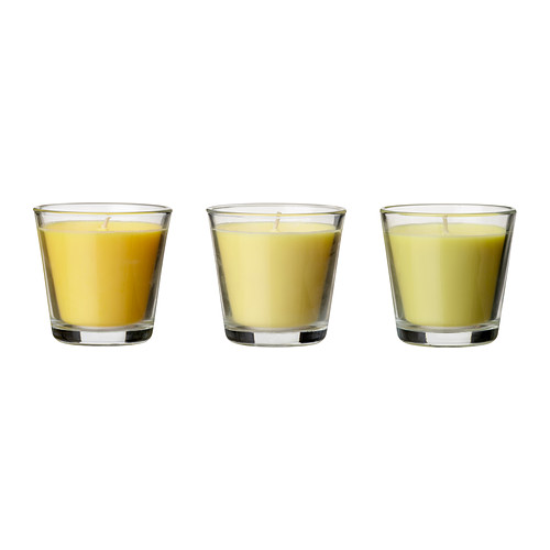 TINDRA LJUV Duftkerze im Glas  Wenn die Kerze ausgebrannt ist, lässt sich das Glas als Halter für Teelichter verwenden. 