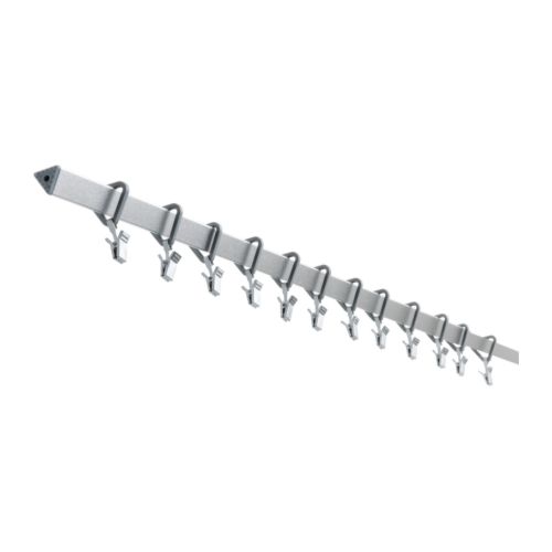 TROLIG Gardinenstangen-Set  Set mit Gardinenstange und Ringen; montagebereit.  Gardinenstange ausziehbar von 80-120 cm. 