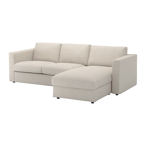 VIMLE 3er-Sofa - mit Récamiere/Gunnared beige - IKEA