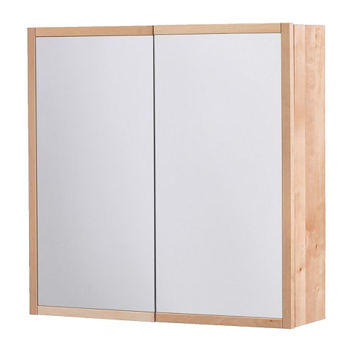 BJÖRKEN Armario de espejo Más ofertas en IKEA Espejo en el interior y exterior.  Baldas regulables de vidrio templado. 