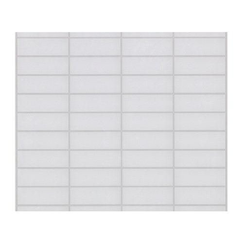 FASTBO Panel de pared, ambos lados, efecto azulejo blanco/marr�n Ancho: 60 cm Altura: 50 cm  