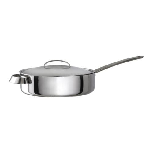 FAVORIT Sartén de saltear con tapa Más ofertas en IKEA Para todo tipo de placas, incluso de inducción.  Fabricado de metal. 