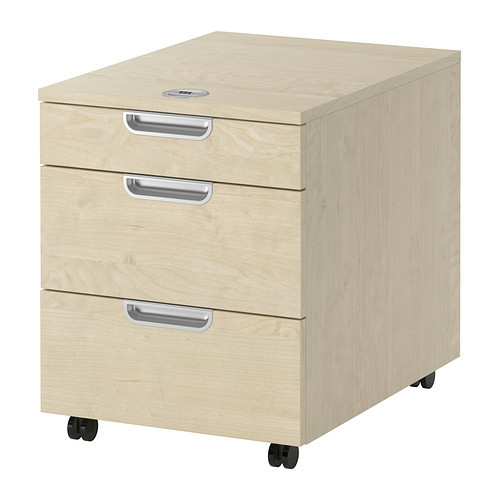 GALANT Cajonera con ruedas chapa abedul IKEA