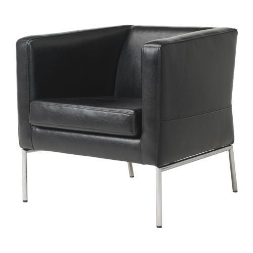 KLAPPSTA Sillón IKEA Piel muy duradera y fácil de cuidar.   Práctica para familias con hijos.  Fácil de mantener, se limpia con un paño húmedo. 